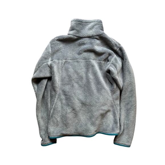 Patagonia Gray and Teal Snap Polartec Fleece Pullover Women's Size Small - Picture 2 of 4